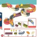 Baby Bath Toys Water Slide Marble Race Run Track with Suction Cup DIY Roller Ball Bearing Assembling Bathroom Bathtub Gifts Vnce Lncei.