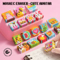 GC Eraser Making Kit Mosaic Eraser DIY Craft Kit Cute Cartoon Puzzle Toys Early Educational Toys For Kids. 