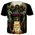 Hot T-shirt Male and Female Anime Overlord 3D Printed Round Neck T-shirt Summer Fashion Casual Harajuku Style Street Top. 
