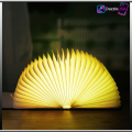 Magical 7-Color Wooden Foldable Book Lamp – USB Rechargeable Night Light.