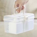 Household Transparent Storage Box Desktop Plastic Organizer Box Storage Box.