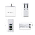 Lencent USB Charger Plug 4-Port USB Universal Travel Adaptor Plug 22W/5V 4.4A Wall Charger with Singapore/USA/EU/AUS Worldwide Travel Charger Adapter Multi Plug. 