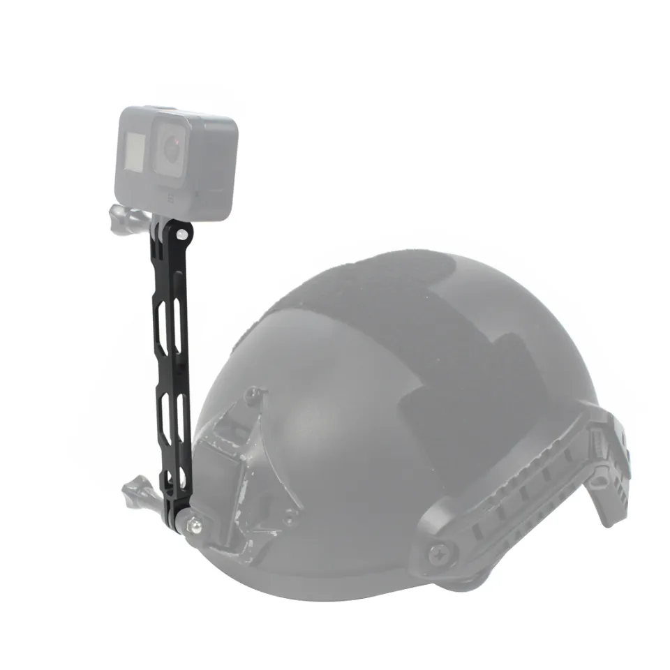 Selfie Extension Arm Lengthen Rod Helmet Mount Adapter Hand Grip
