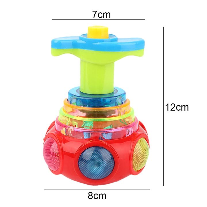 Gyro Toy Colorful Flashing Gyro Music Spinning Toy With Launcher Funny Ejection Toy Smooth for Children Gifts Kids Party Toys