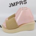 JMPRS Knitted Wedges Slippers for Women 2024 Summer Chunky Platform Wedge Heels Sandals Woman Light Thick Sole Beach Shoes Mujer. 