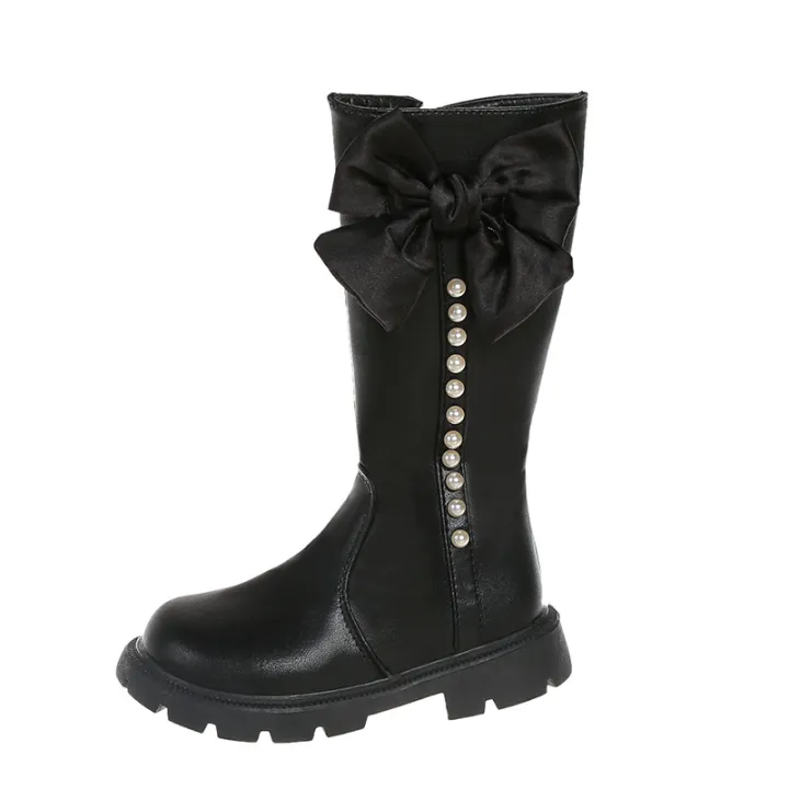 Girls%20Shoes%20Kids%20Boots%20Fall/Winter%202023%20New%20Fleece%20Cotton%20Martin%20Boots%20Bow%20Princess%20Boots%20Boots%20-%20Image%206