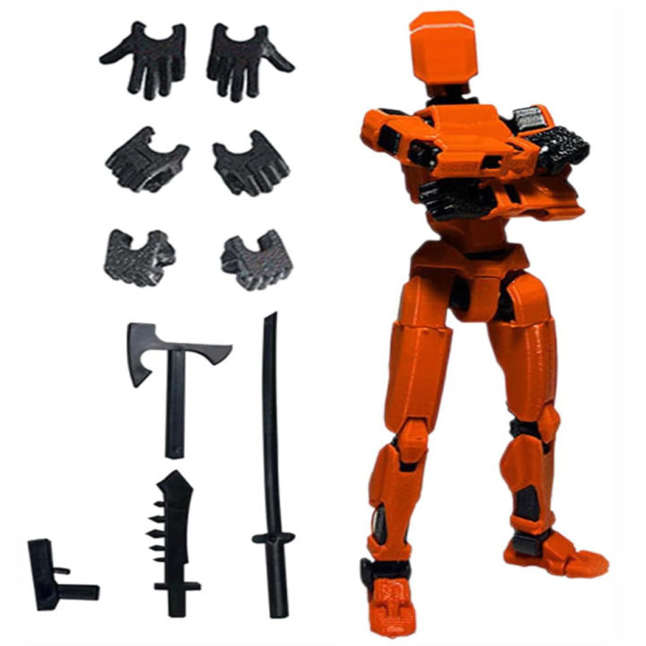 Robot Action Figure 3D Printed with Full Articulation for Stop Motion ...
