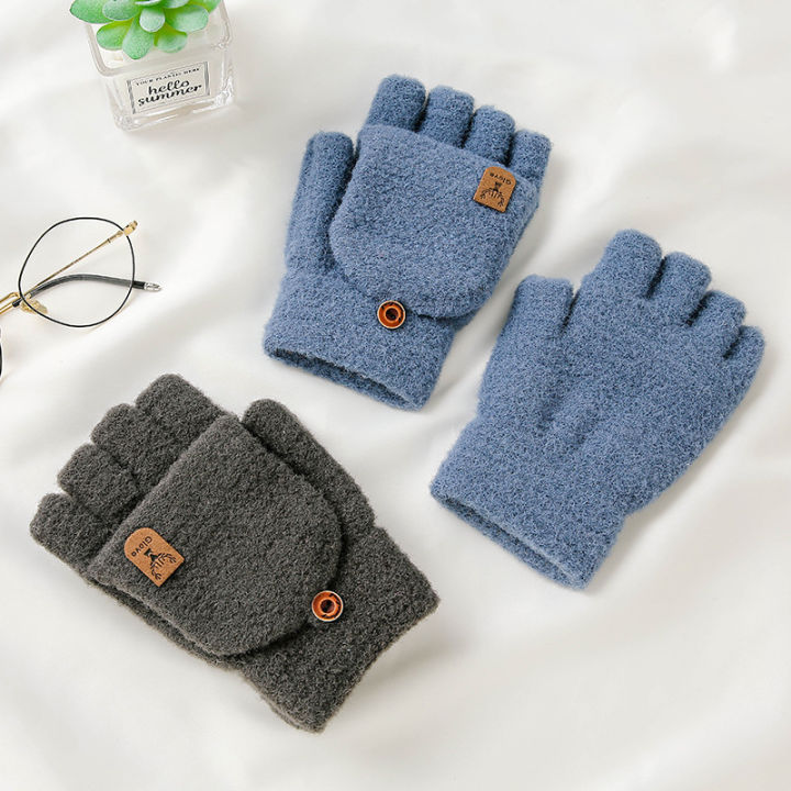 New%20Men's%20Winter%20Gloves%20Keeping%20Warm%20Dual-Purpose%20Student%20Half%20Finger%20Flip%20Jacquard%20Knitted%20Gloves%20Order%20-%20Image%203