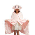 Cartoon cute cape, blanket, flannel, lazy shawl, cape, student hooded, home office, napwear. 
