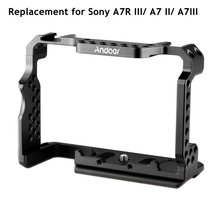 Andoer%20Camera%20Cage%20Kit%20for%20Sony%20A7iii%20A7C%20Aluminum%20Alloy%20Camera%20Video%20Cage%20with%20Cold%20Shoe%20Mounts%20for%20Sony%20A7IV/%20A7%20III/%20A7%20II%20-%20Image%207