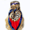 2023 Summer New Sunscreen Scarves Fashion Design Beach Headscarf Women Luxury 90X90CM Silk Hijab Popular Model For Square Shawls. 