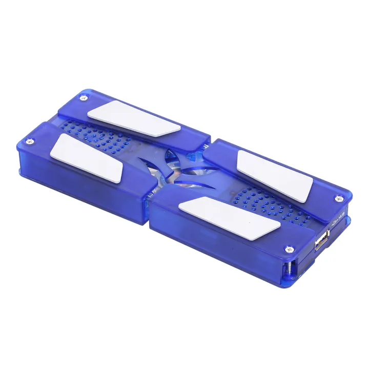 HXSJ%20Dr-2008%20Lapt-op%20Cooling%20Pad%20FO-lding%20Portable%20Cooling%20Pad%20Usb%20Powered%20With%20Single%2060Mm%20Led%20Blue%20Fan/Speaker%20Cooling%20Stand%20Blue%20-%20Image%208