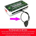 ARGB Controller Cable 5V 3-pin To 6pin/ 4pin For COOLMOON cooling fan And LED Light Mini Control HUB Supply RGB SYNC Adapter.