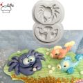 Aouke crab clown fish mold silicone fondant mold candy cake chocolate mold soft clay tool K151. 