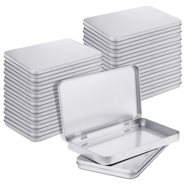 Rectangular Metal Tin Box with Lid Metal Hinged Lid,20PCS | Daraz.com.bd