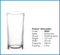 Crystal Clear Drinking Water Glass, Panir Glass-5 Inch (6 Pics) Set Olila-W029 - Enjoy Refreshing Beverages In Crystal Clear Glassware. 