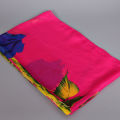 Oimg women fashion long soft wrap shawl rose flower printed sheer chiffon scarf. 
