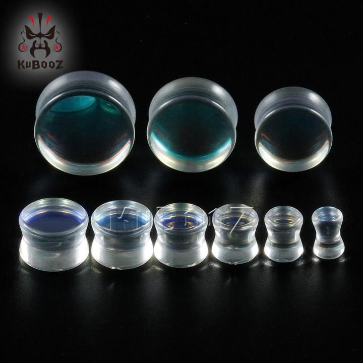 KUBOOZ%20Fashion%20Transparent%20Glass%20Colorful%20Ear%20Piercing%20Plugs%20Gauges%20Expanders%20Body%20Jewelry%20Earring%20Tunnels%20Stretchers%202PCS%20-%20Image%205