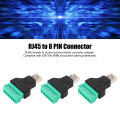 RJ45 Adapter Connector, Perfect Match RJ45 Screw Terminal Adapter 3Pcs  for Network. 