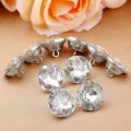 10pcs Diamond Upholstery Buttons Crystal Nails Gem Decorative Tacks Studs 20/25/30mm Craft Handmade Leather Sofa Bag Board. 