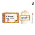 Peach Lip Scrub Exfoliating Lightening Fade Lip Lines Prevents Chapped Lips Moisturizing Skin Care 30g. 