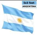 Argentina Flag 5X3 Feet - Sticky Notes.