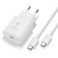 Sansung 45W PD Super Fast 2 Pin Charger 2.0 with Type C Data Cable from Type C.