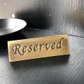 5 Pack Rustic Reserved Table Sign - Bronze Reserved Signs - Wedding Accessories. 