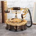 Light Luxury Classic Style Dial Old-fashioned Telephone Music Box Home Desk Porch Home Decoration Living Room Decoration.