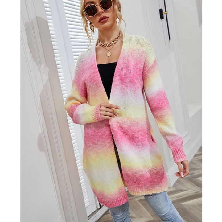 Korean%20Fashion%20Cardigan%20Women%20Colorful%20Rainbow%20Sweater%20Gradient%20Loose%20Long%20Coat%20Knitwear%20Autumn%20Winter%20Clothes%20Sueters%20De%20Mujer%20-%20Image%205