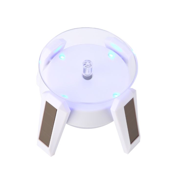 High-Footed UFO Solar 9cm 360 Rotating Display Stand Props Turntable