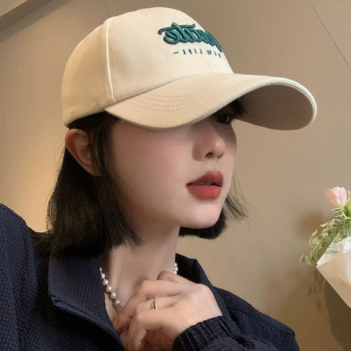 Embroidered%20Baseball%20Cap%20for%20Women%20Spring%20Summer%20Japanese%20Big%20Head%20Circumference%20Face-Looking%20Small%20Peaked%20Cap%20Korean%20Style%20Wide%20Hat%20Chic%20Soft%20Top%20Hat%20Fashion%20-%20Image%203