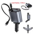 Car Charger 120W 4 IN 1 Retractable Car Charger.