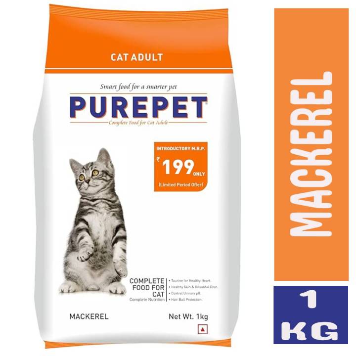 PUREPET Adult Dry Food for Cat 1 KG Premium Quality Dry cat Food