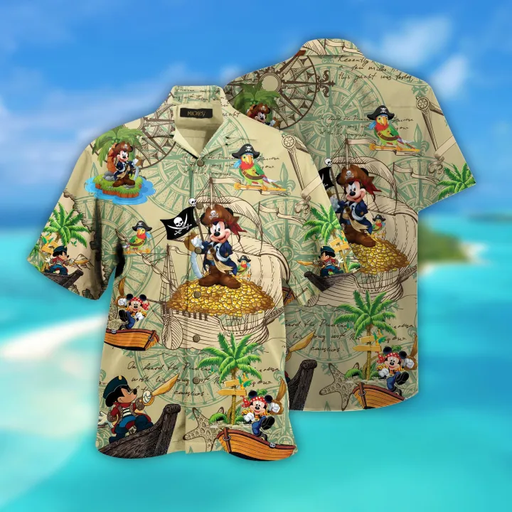 Disney%20Mickey%20Treasure%20Hunt%20Hawaiian%20Shirt%20Men's%20Mickey%20Mouse%20Hawaiian%20Shirt%20Disney%20Aloha%20Shirt%20Fashion%20Short%20Sleeve%20Shirt%20-%20Image%203