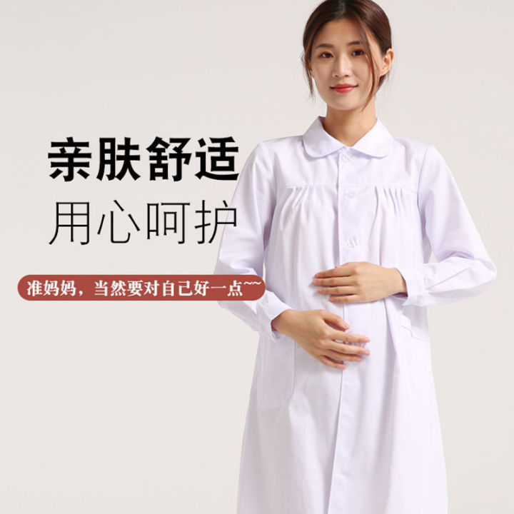 Pregnant%20Women%20Nurses'%20Uniform%20Pregnancy%20Doctor's%20White%20Coat%20Maternity%20Clothes%20Maternity%20Pants%20Suit%20plus%20Size%20Overalls%20-%20Image%205