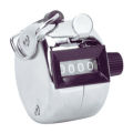 Tasbih Hand Tally Counter Tosbi Metal 4 Digit Tasbeeh With Finger Ring (Silver) - 1Pcs. 