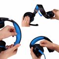 KOTION EACH Gaming Headset Casque Deep Bass Stereo Game Headphone with Microphone LED Light for PS4 Laptop PC Gamer.