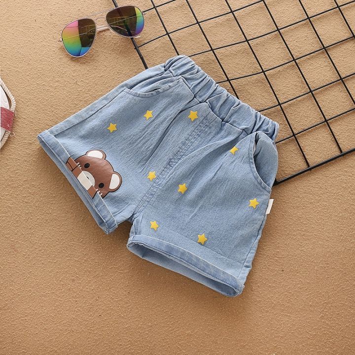 Baby%20Girls%20Shorts%20Jeans%20Kids%20Eastic%20Band%20Short%20Pant%202022%20Summer%201%20To%204%20Yrs%20Children's%20Cartoon%20Printed%20Trousers%20Casual%20Clothing%20-%20Image%203