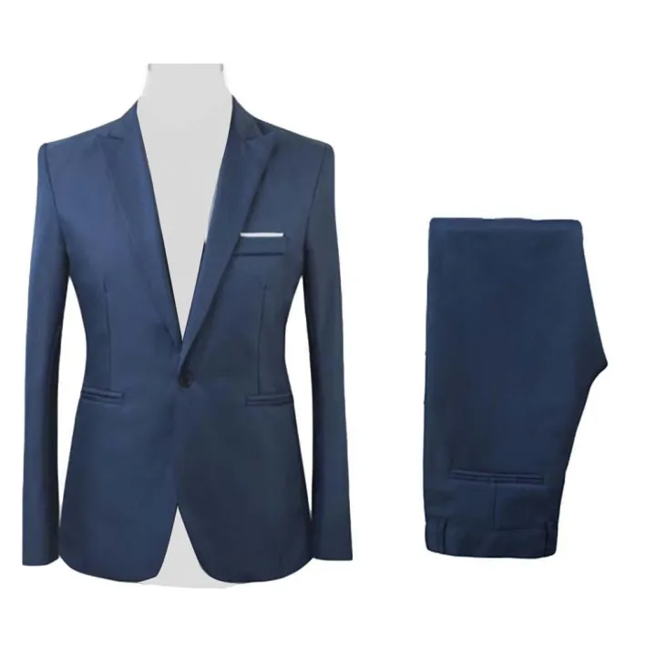 2Pcs/Set%20suit%20men%20Formal%20Business%20Party%20Solid%20Color%20Long%20Sleeve%20Blazer%20Suit%20Pants%20Wedding%20wear%20Men%20Blazer%20costume%20homme%20-%20Image%203