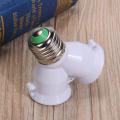 【VisioN Shop】2 in 1 E27 Lamp Socket Splitter Adapter Y Shape Bulb Base Stand Fireproof Material Converter Socket. 