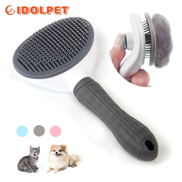 Pets Slicker Brush Cat Grooming Massage Comb Dogs Self Clean