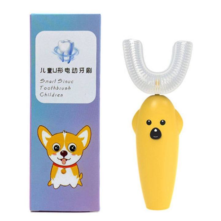 MVIA%20Cute%202-12%20Years%20Old%20Baby%20Kids%20Soft%20Silicone%20Head%20Waterproof%20Ultra%20Sonic%20Electric%20U-shape%20Toothbrush%20Oral%20Care%20Teeth%20Cleaner%20Children%20Silicone%20Toothbrush%20-%20Image%202