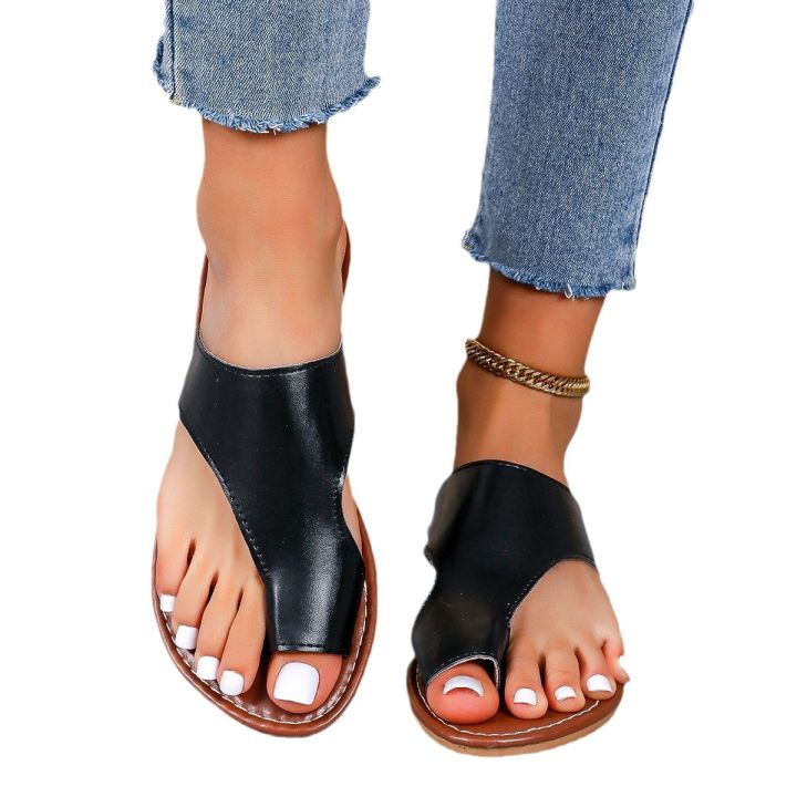 Cross-border%20women's%20shoes%20Duoduo%20new%20large%20size%2035-43%20flat%20wedge%20slippers%20slippers%20toe%20split%20toe%20casual%20slippers%20women's%20sandals%20-%20Image%205