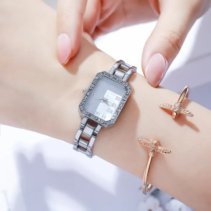 Luxury%20Women's%20Watch%202023%20New%20Simple%20Square%20Full%20Diamond%20Digital%20Quartz%20Watch%20Gold%20Stainless%20Steel%20Bracelet%20Women's%20Dress%20Clock%20-%20Image%205