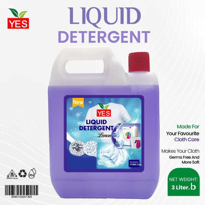 Yes Liquid Detergent/Cloth Wash Lemon- 3Ltr.