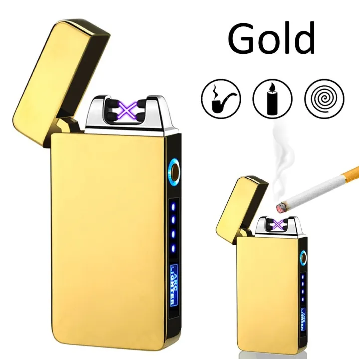 Dual%20Arc%20Lighter%20Flameless%20Electronic%20Rechargeable%20Electric%20Lighter%20with%20LED%20Power%20Display%20-%20Image%202