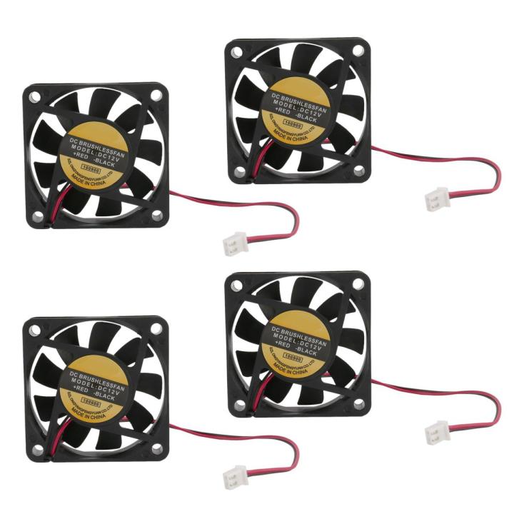 4X DC 12V 2Pins Cooling Fan 60mm x 15mm for PC Computer Case CPU Cooler ...