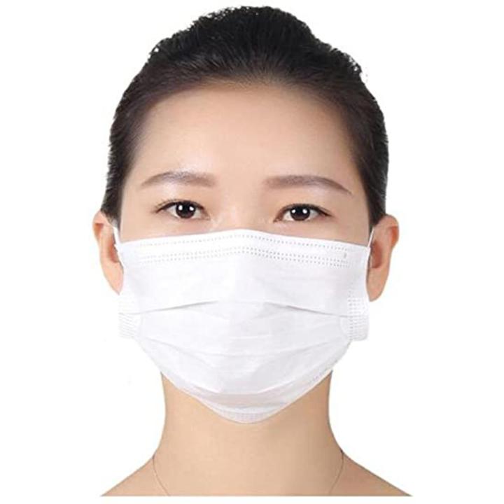 50PCS Disposable Mouth Mask-Breathable Anti Dust Earloop Face Masks (White)