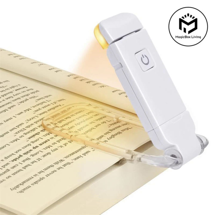 LED USB Rechargeable Book Light Reading Light Eye Protection Night Light  Portable Clip Desk Light Bookmark Read Light Night Lamp